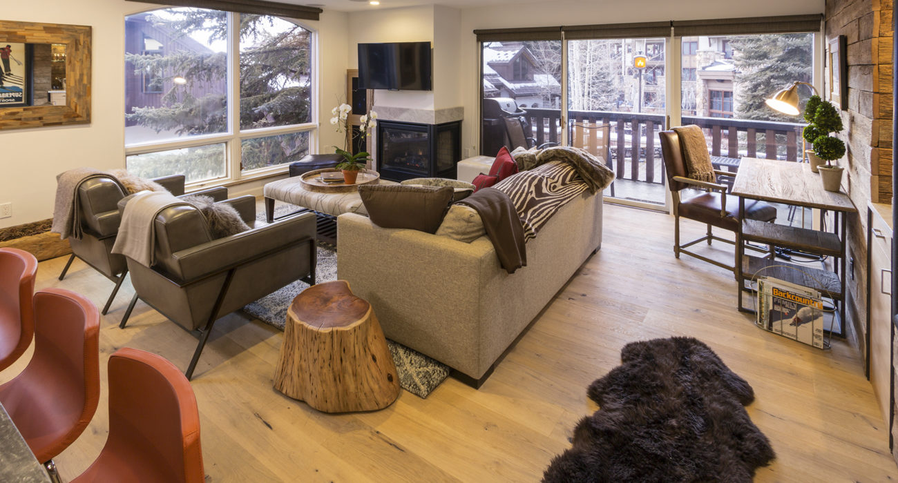 Condo living space in Vail