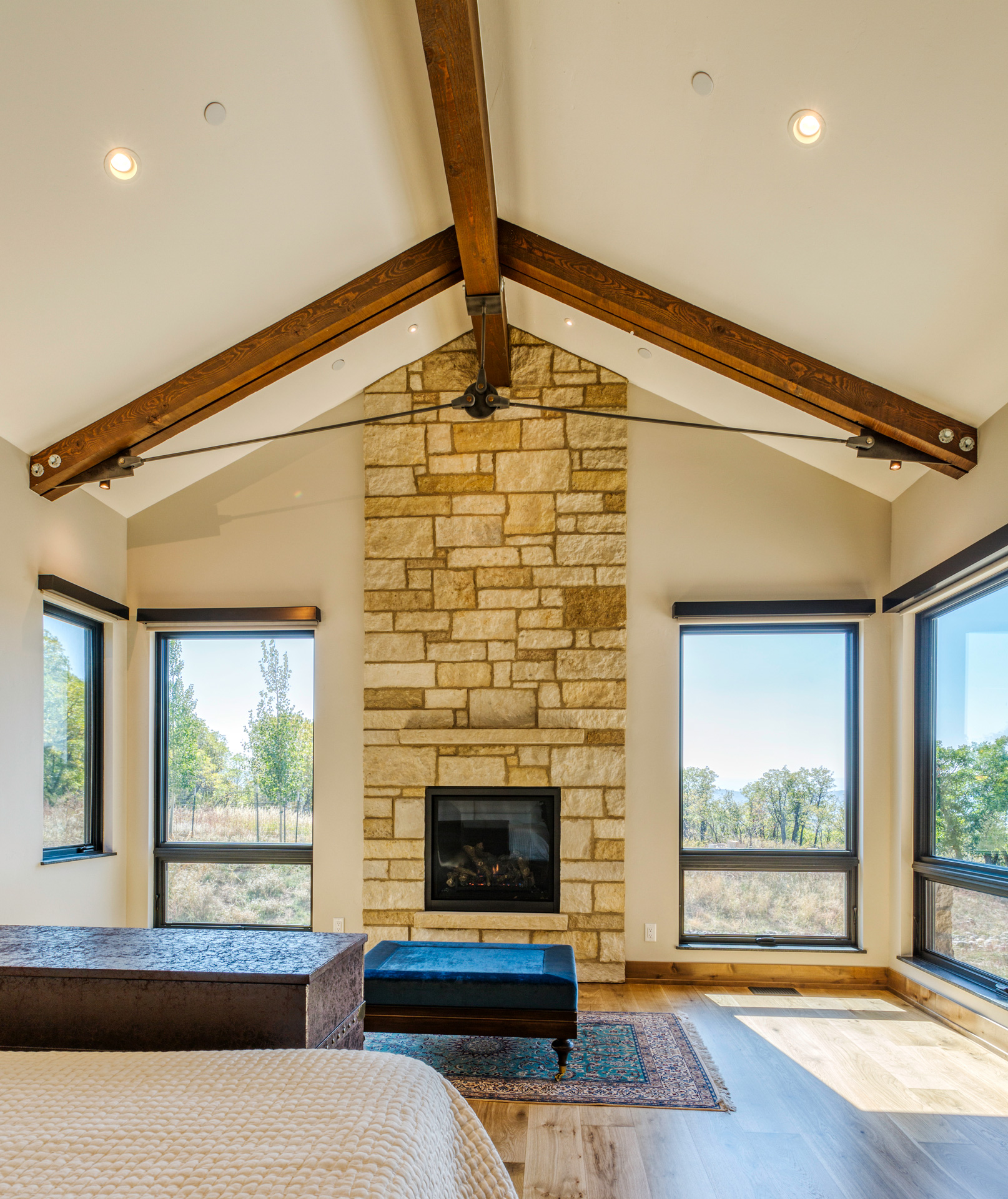 Dailey-Residence-bedroom-fireplace